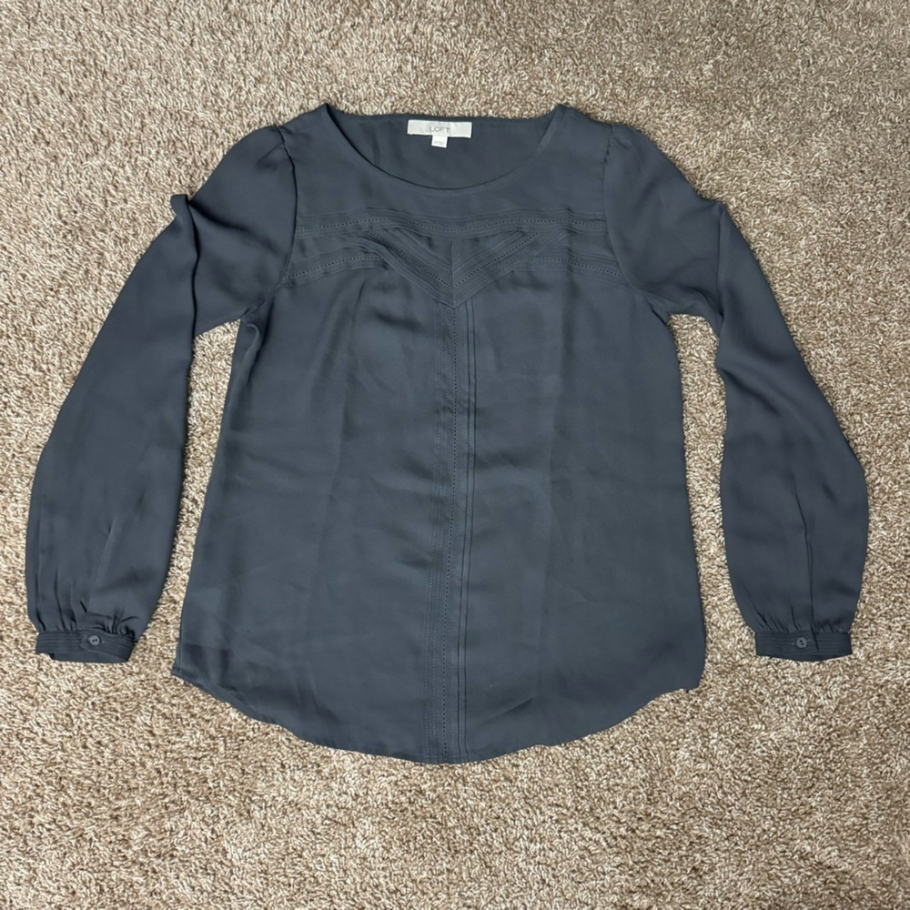 Loft Women’s Gray Long Sleeve‎ Tunic Size XS